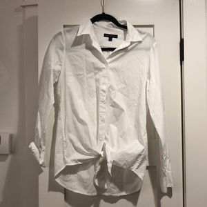 Banana Republic button up with tie bottom